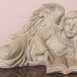 Angel reading book tiny